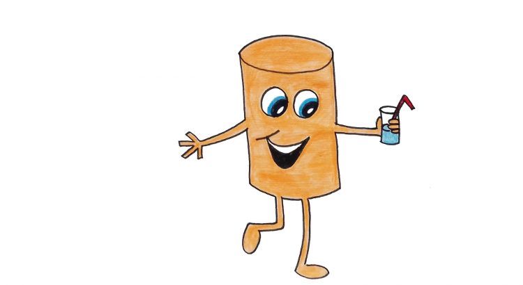 Cylinder clipart simple and easy cartoon drawing by hand for kids