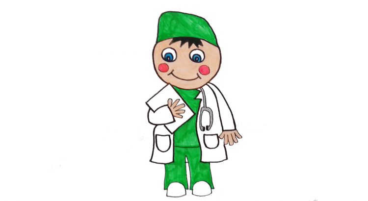 Happy Kids Cute Doctor Smile Drawing Vector Illustration Royalty Free SVG,  Cliparts, Vectors, and Stock Illustration. Image 138517262.