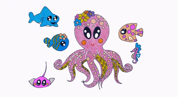 Pink Octopus Clipart