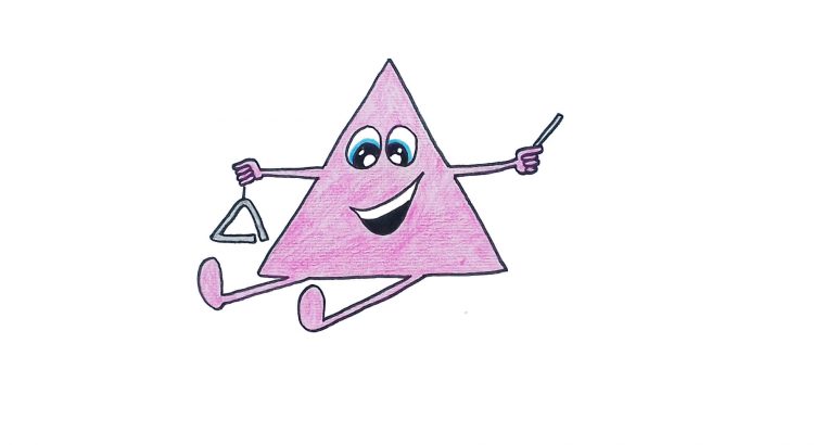 Triangle clipart simple and easy cartoon drawing by hand for kids
